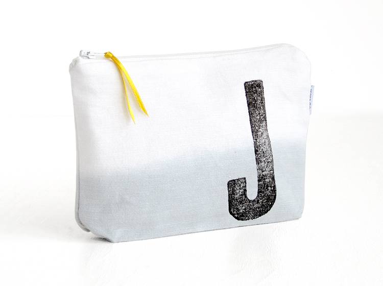 Renna Deluxe Schminktasche GRAU mit Monogramm personalisiert Flash Sale