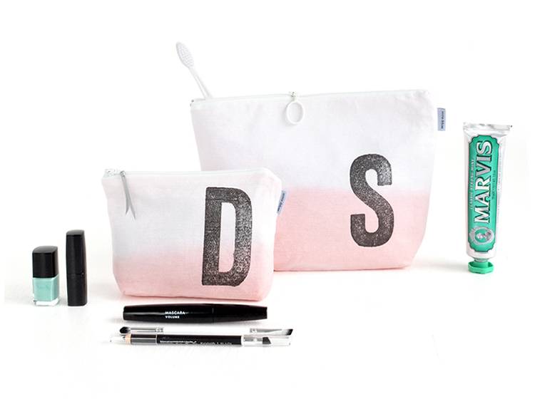 Renna Deluxe Kulturtasche ROSA mit Monogramm personalisiert Online Shopping