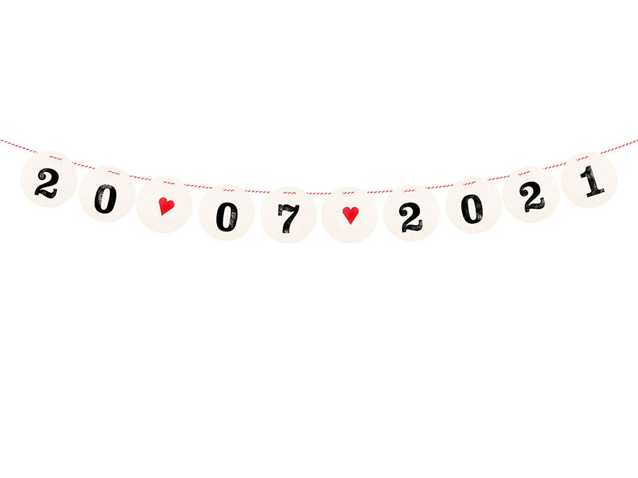 Renna Deluxe SAVE THE DATE Girlande Hochzeitsgirlande Jubiläumsangebot