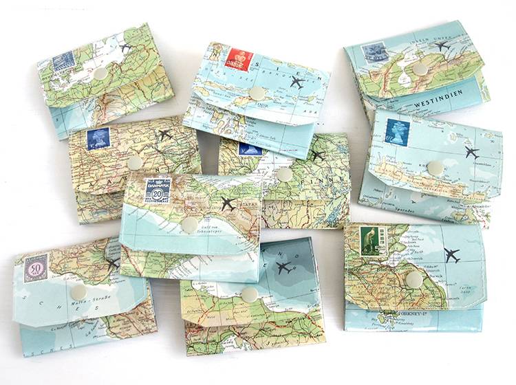Renna Deluxe Atlas Portemonnaie aus Landkarten Limitierter Zeitrabatt