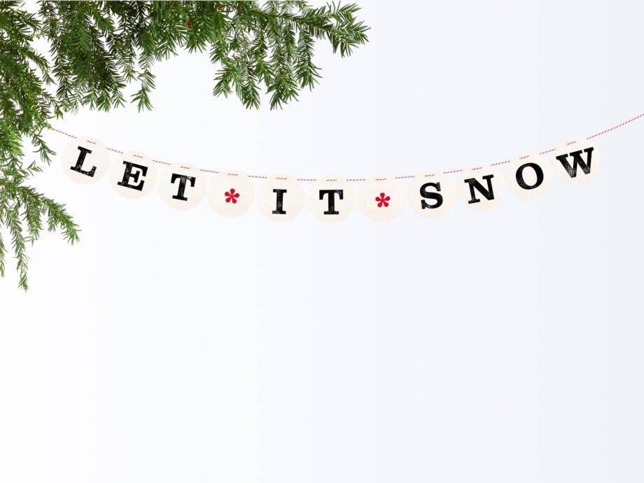 Renna Deluxe LET IT SNOW Girlande Saisonschlussverkauf