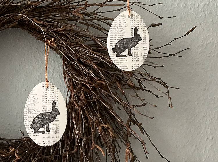 Renna Deluxe Frohe Ostern Klappkarte mit Osterei zum Anhängen Lagerräumung