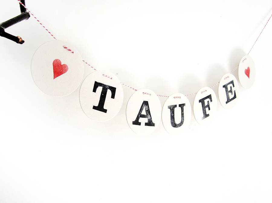 Renna Deluxe TAUFE Girlande Deko für das Tauffest Große Rabatte