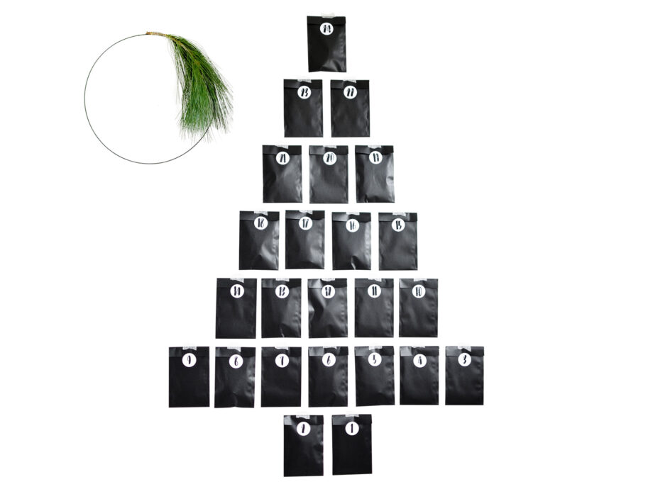 Renna Deluxe Adventskalender Schwarz mit Handlettering für Männer Kostenlose Rückgabe
