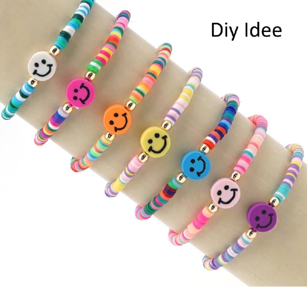 Sadingo Polymer Clay Perlen | 40 Stk., 10mm, Smileys Online Outlet