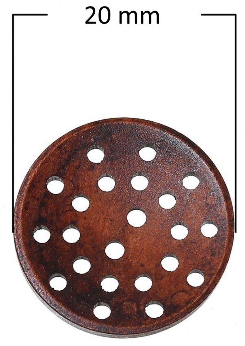 Sadingo Holzknöpfe Dunkelbraun - 50 Stk. - Ø 2 cm Kostenlose Rückgabe