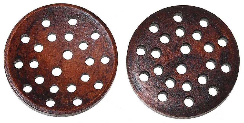 Sadingo Holzknöpfe Dunkelbraun - 50 Stk. - Ø 2 cm Kostenlose Rückgabe