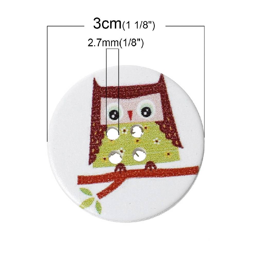 Sadingo Holzknöpfe / 50 Stk. / Ø 3 cm Bis zu 50% Rabatt