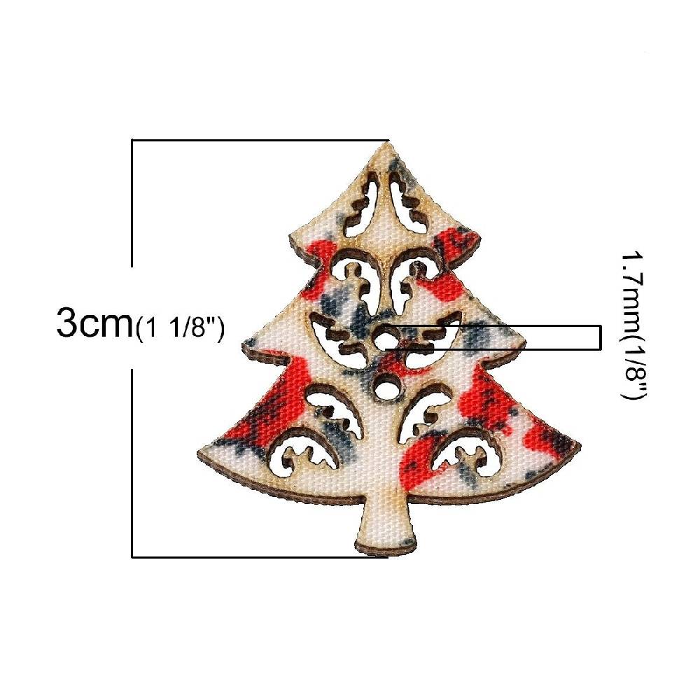 Sadingo Holzknöpfe / 50 Stk. / Weihnachtsbaum Bis zu 65% Rabatt