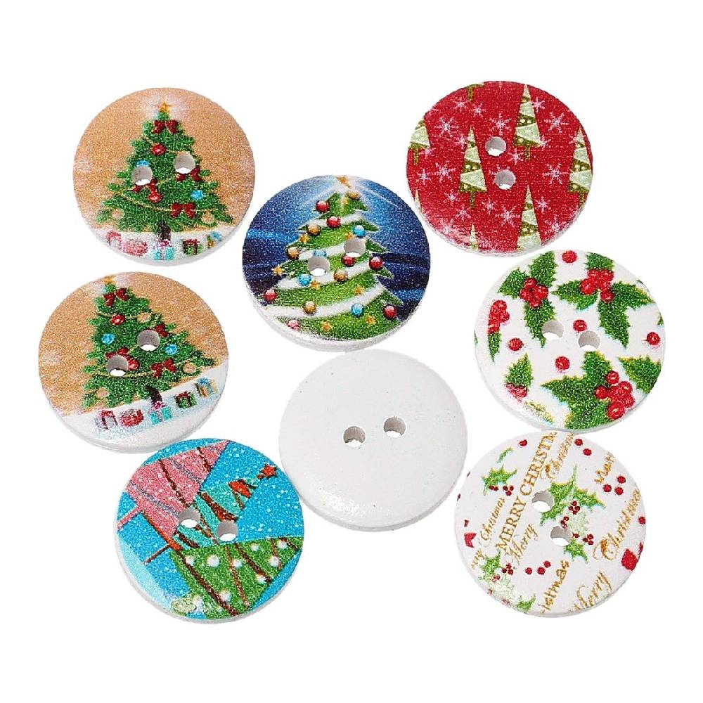 Sadingo Holzknöpfe Weihnachten 2 Stück, Ø 2 mm Discount Store für neue Produkte