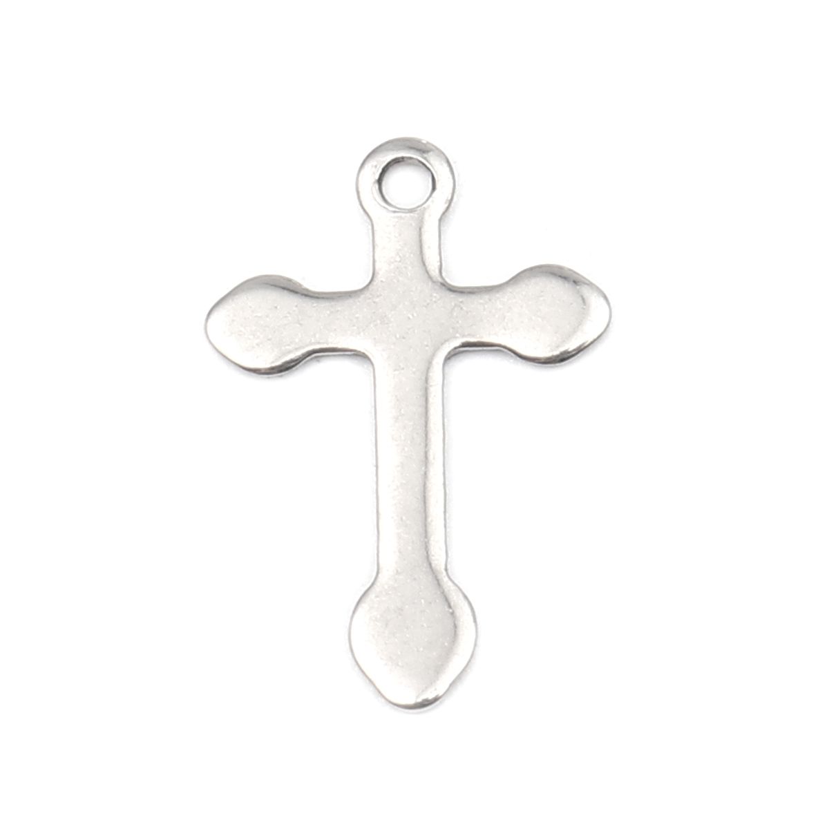 Sadingo Kreuz Anhänger Silber 10 Stück 12x18mm, Bastelbedarf zollfrei