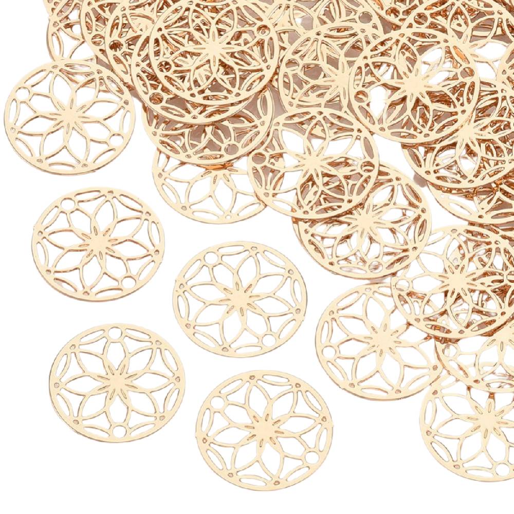 Sadingo Schmuckverbinder | 10 Stück, 13mm, Anhänger Blume des Lebens Meist gekauft