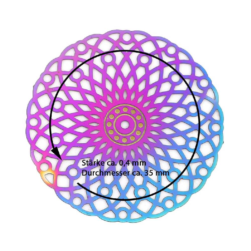 Sadingo Schmuckverbinder Mandala | 10 Stück, 31x30mm Blitzverkäufe