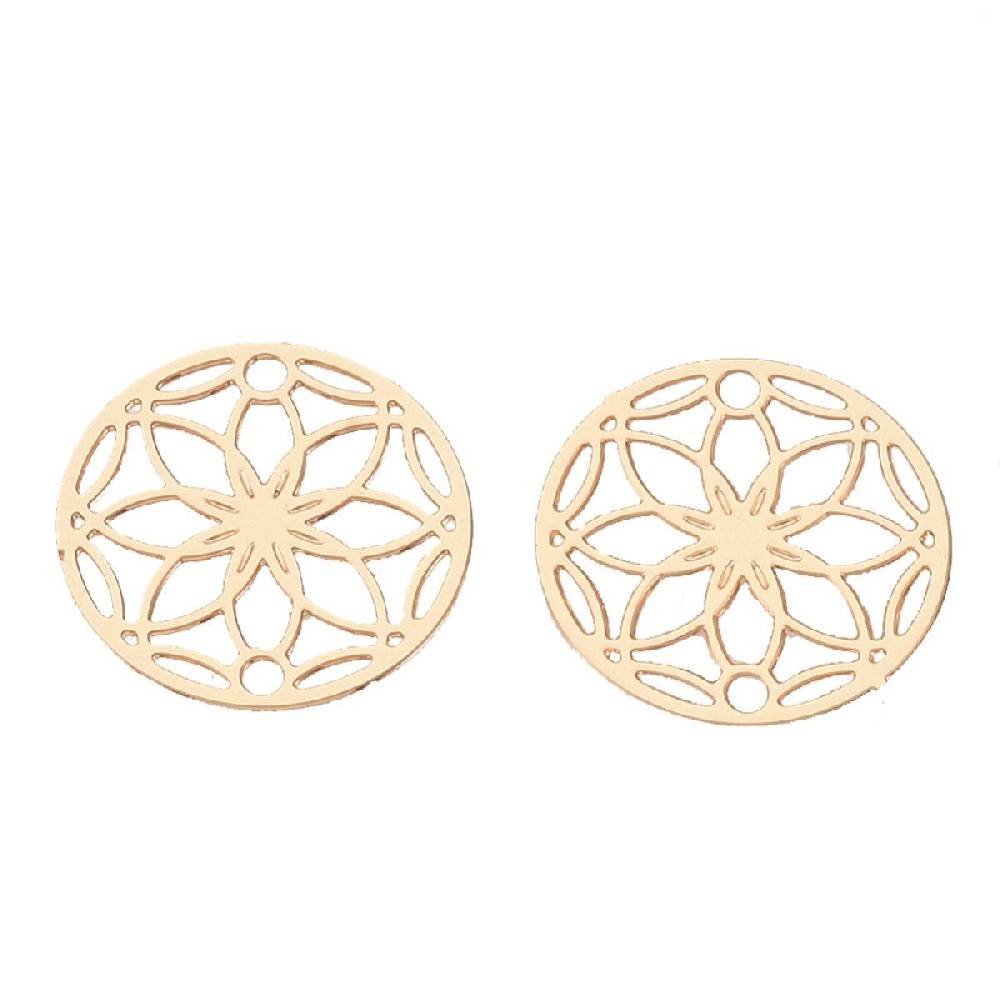 Sadingo Schmuckverbinder Blume des Lebens | 10 Stück, 13mm Kostenloser Versand