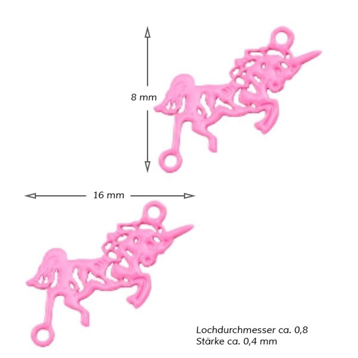 Sadingo Schmuckverbinder Einhorn | 25 Stück, 16 x 8 mm Rabatt