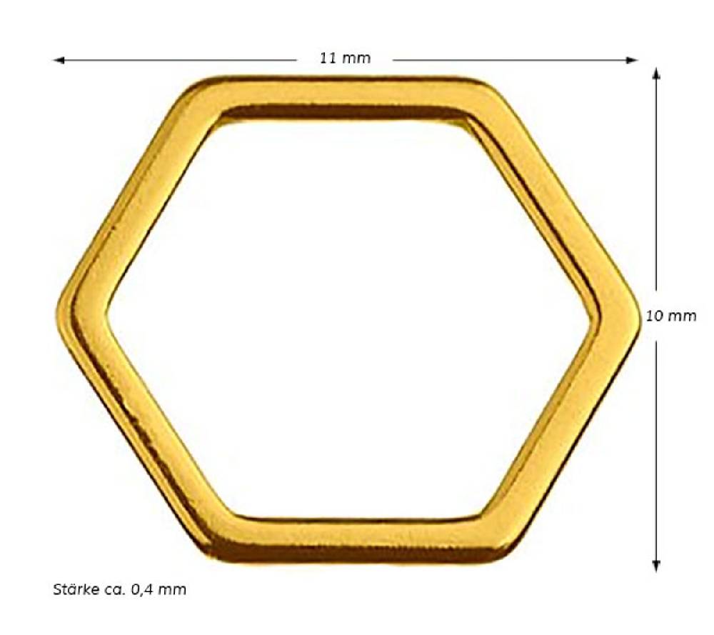Sadingo Schmuckverbinder Sechseck | 1 Stück, 10x11 mm Flash Sale