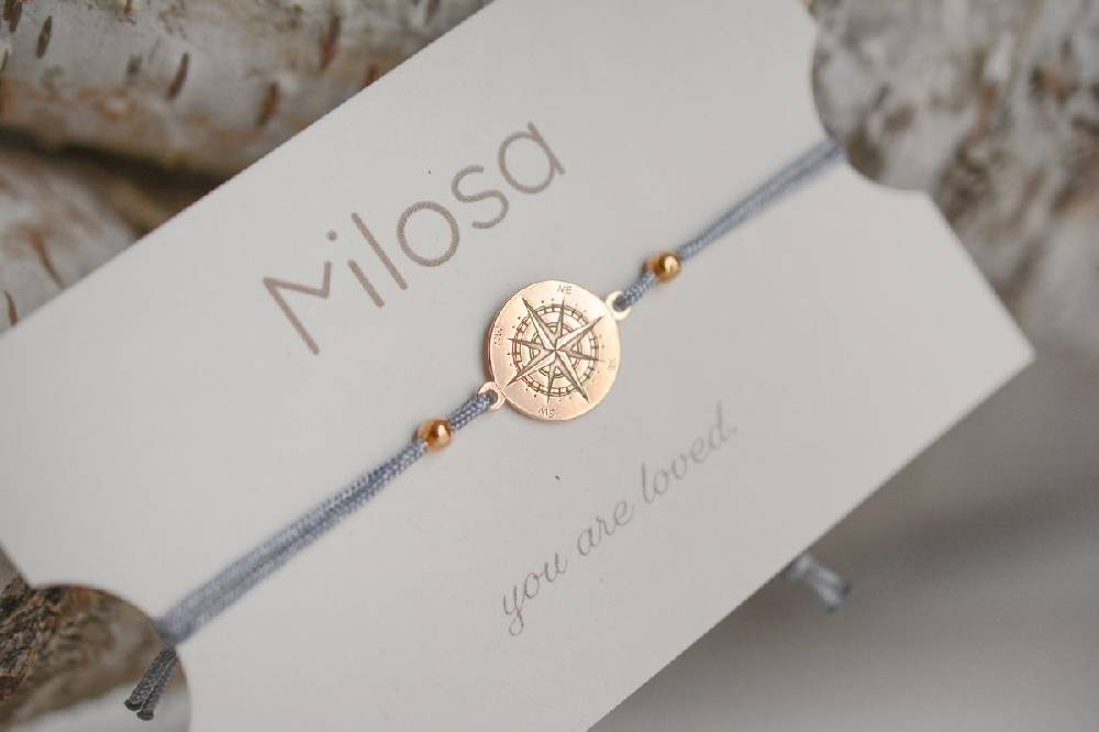 Sadingo Kompass Armband Damen 925 Silber (größenverstellbar) Cyber Monday