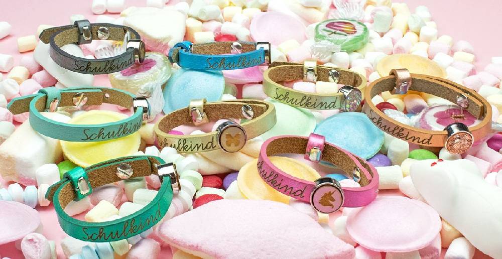Sadingo Lederarmband Schulkind - 1 Armband - Geschenk Osterangebot