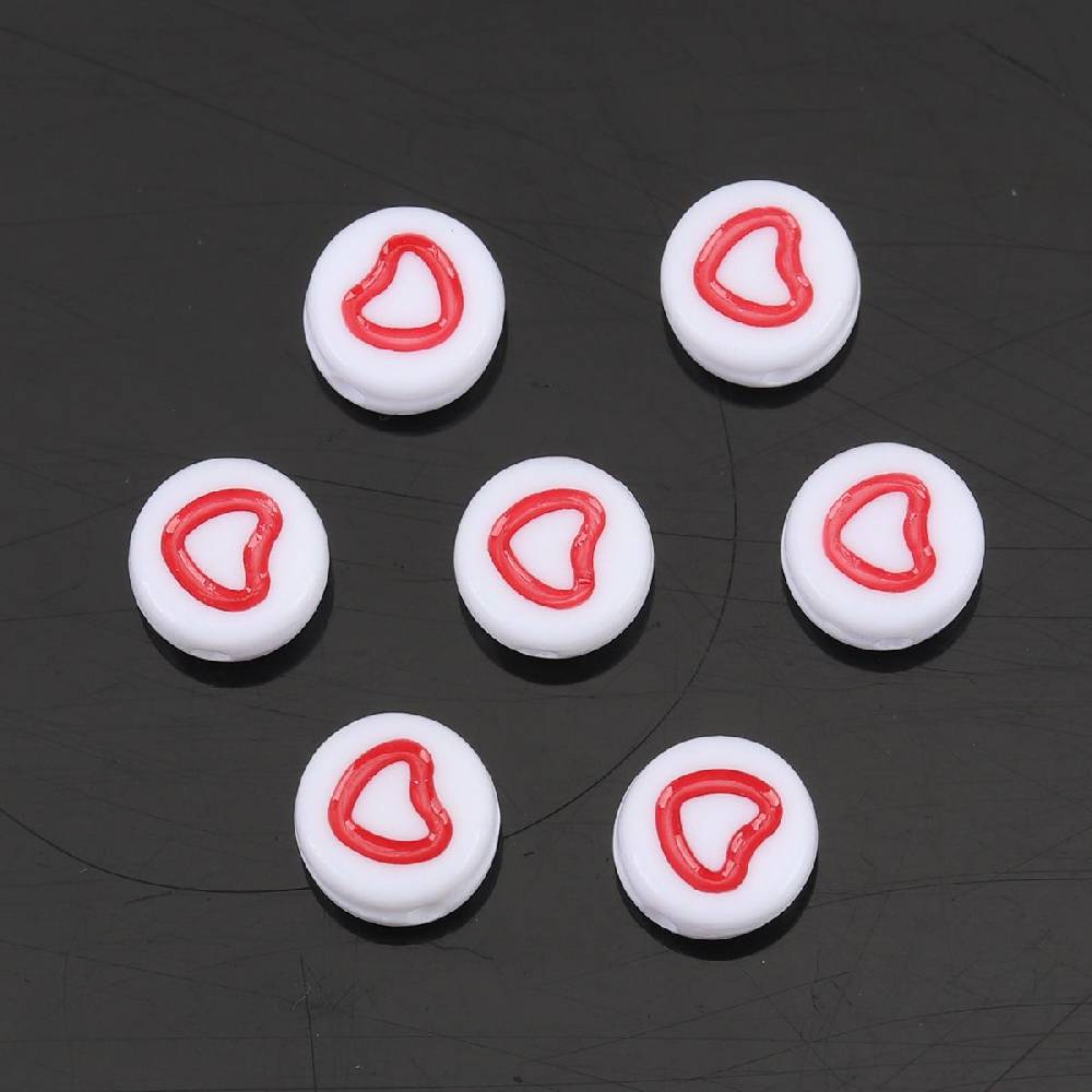 Sadingo Acrylperlen Herz | 500 Stück, 7mm Heißer Verkauf