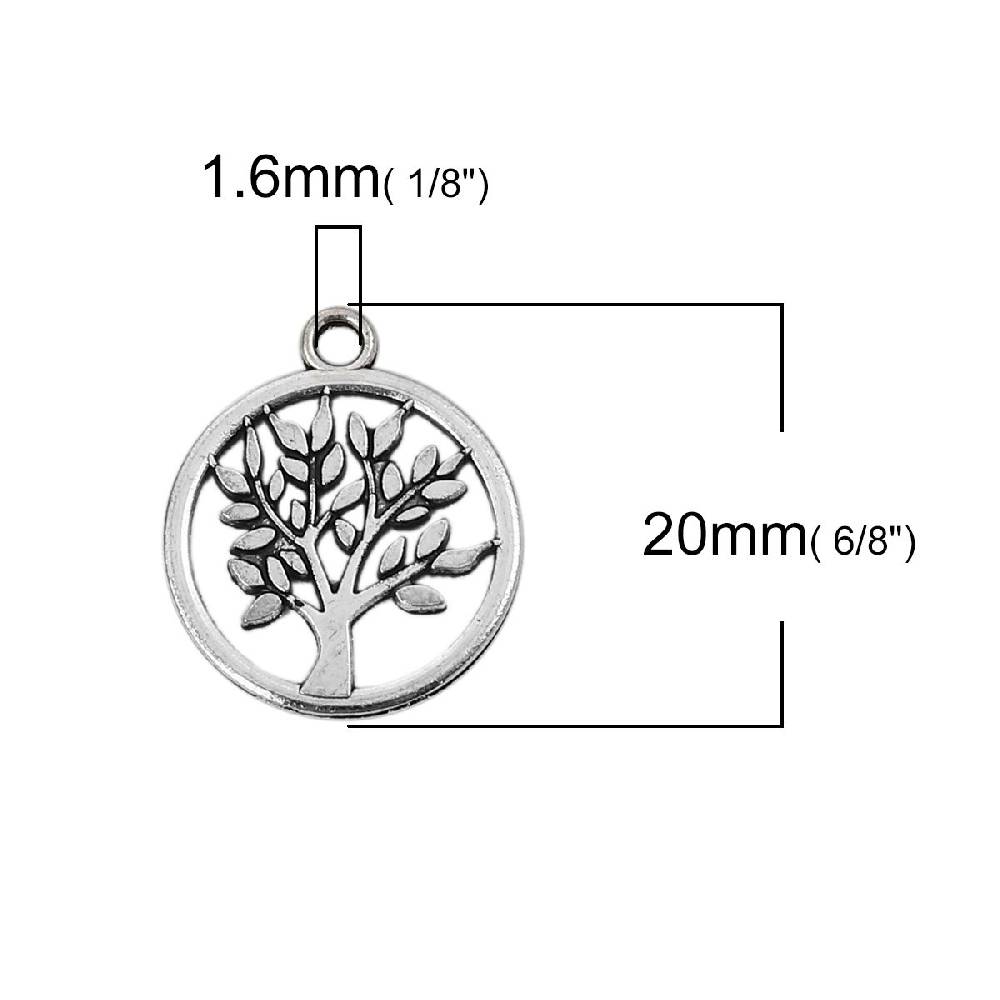 Sadingo Schmuckanhänger Lebensbaum - 10 Stück - 20 x 17 mm Tägliche Deals