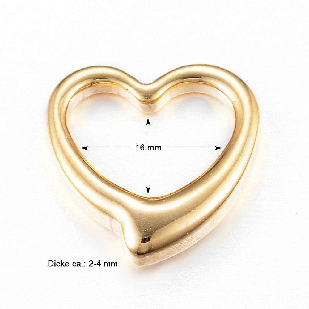 Sadingo Schmuckverbinder Herz | 2 Stück - 16x16 mm Sonderangebote