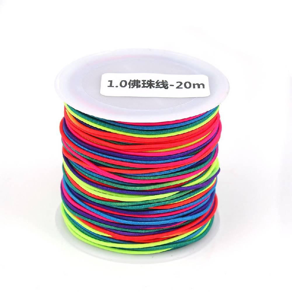 Sadingo Elastikband Regenbogenfarben 1 Rolle 1 mm Stärke VIP-Rabatte