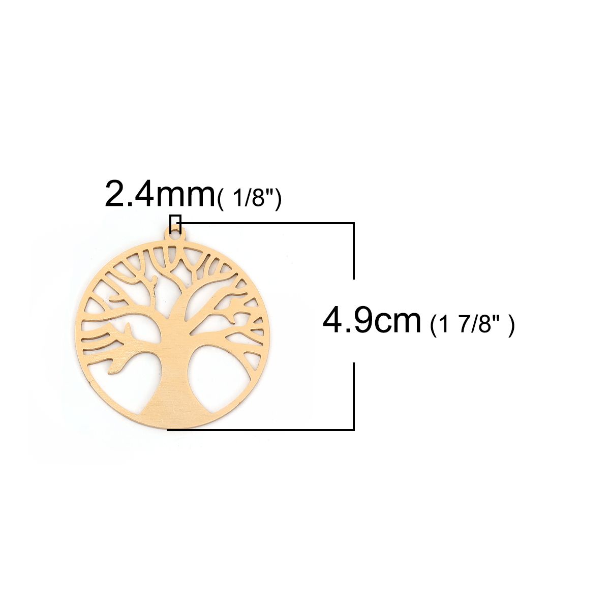 Sadingo 1 Metallanhänger Lebensbaum - 49 x 45 mm - Gold Super Sparpreis