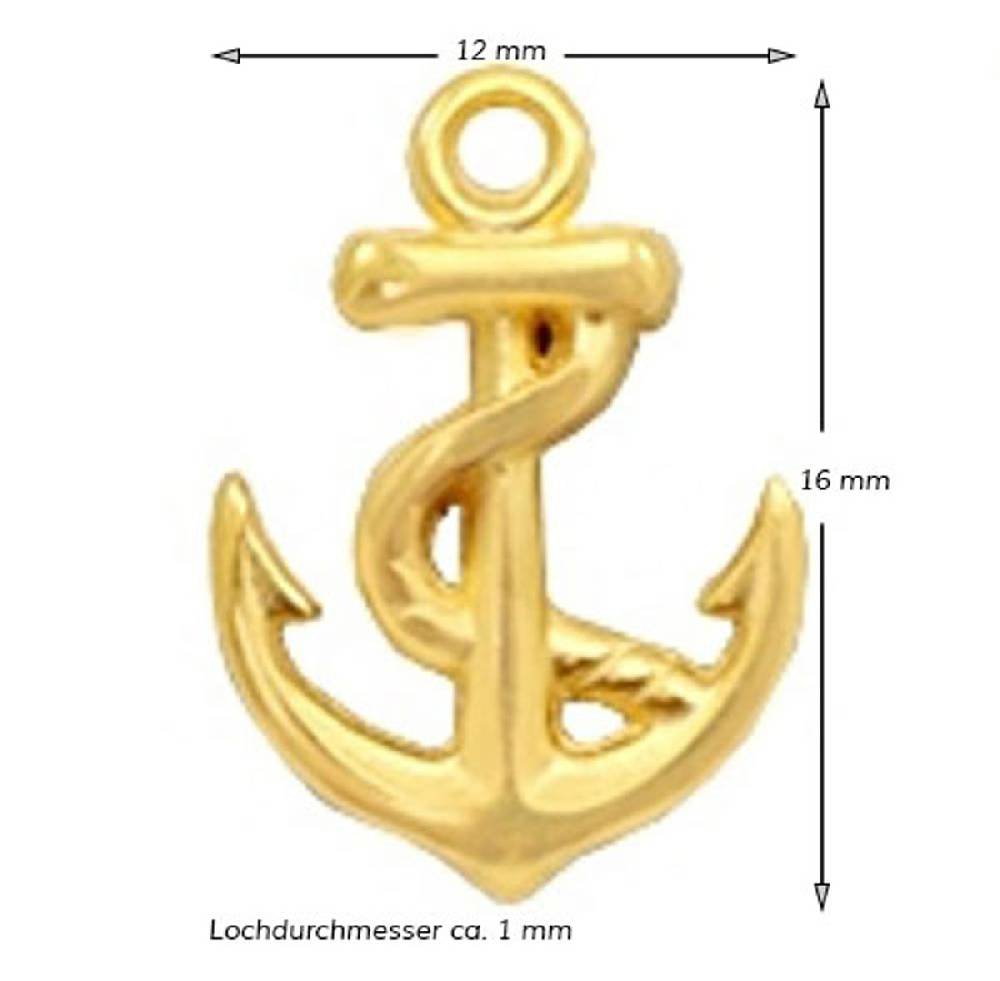Sadingo Schmuckanhänger Anker 16 x 12 mm Letzte 3 Tage