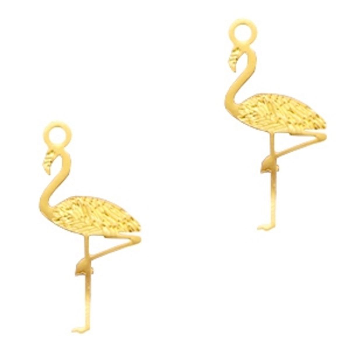 Sadingo Schmuckanhänger Flamingo 20 x 5 mm, 5 Stück Letzte 2 Tage