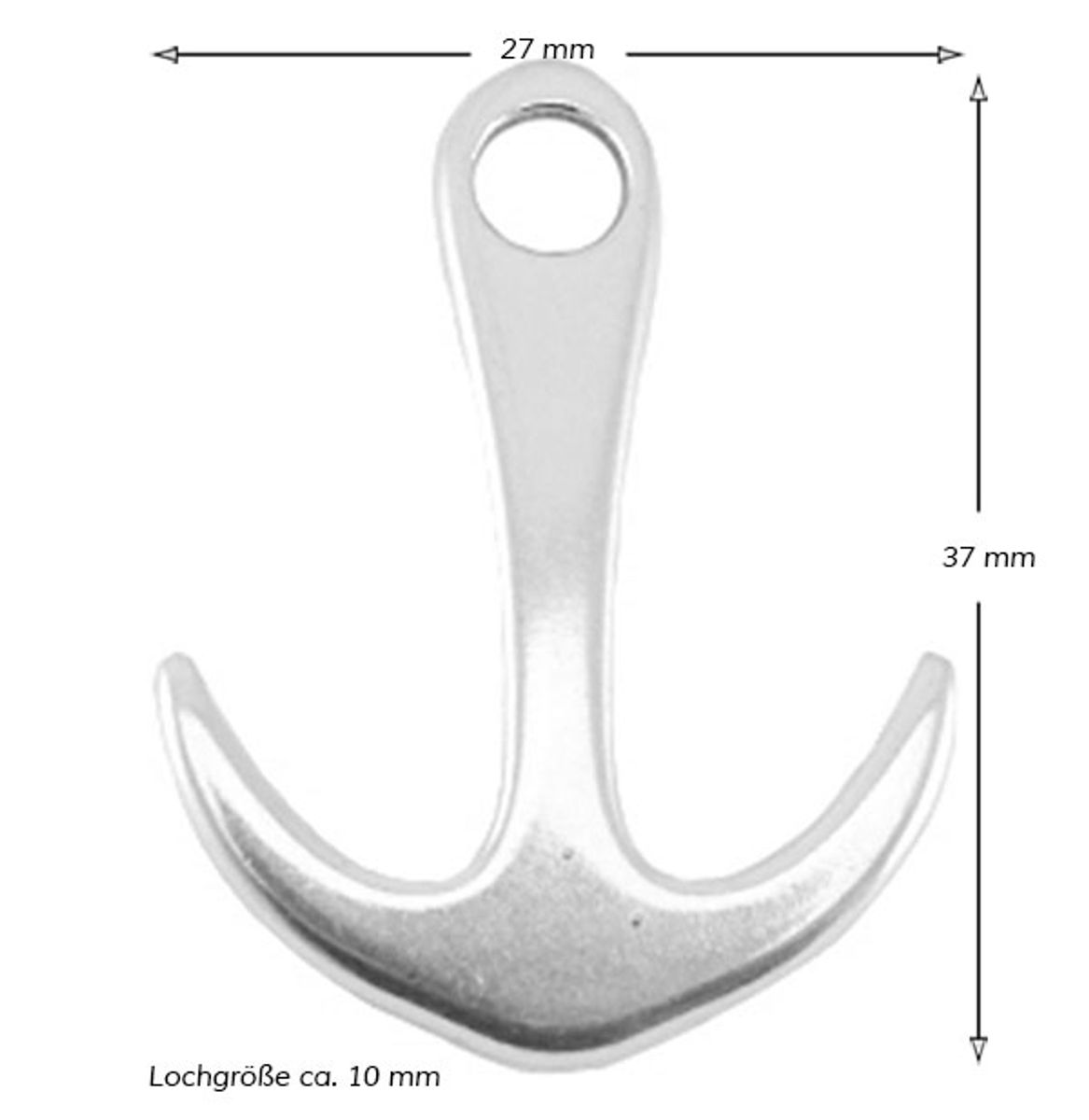 Sadingo Schmuckanhänger Anker - 1 Stück - 35 x 27 mm Nur für heute