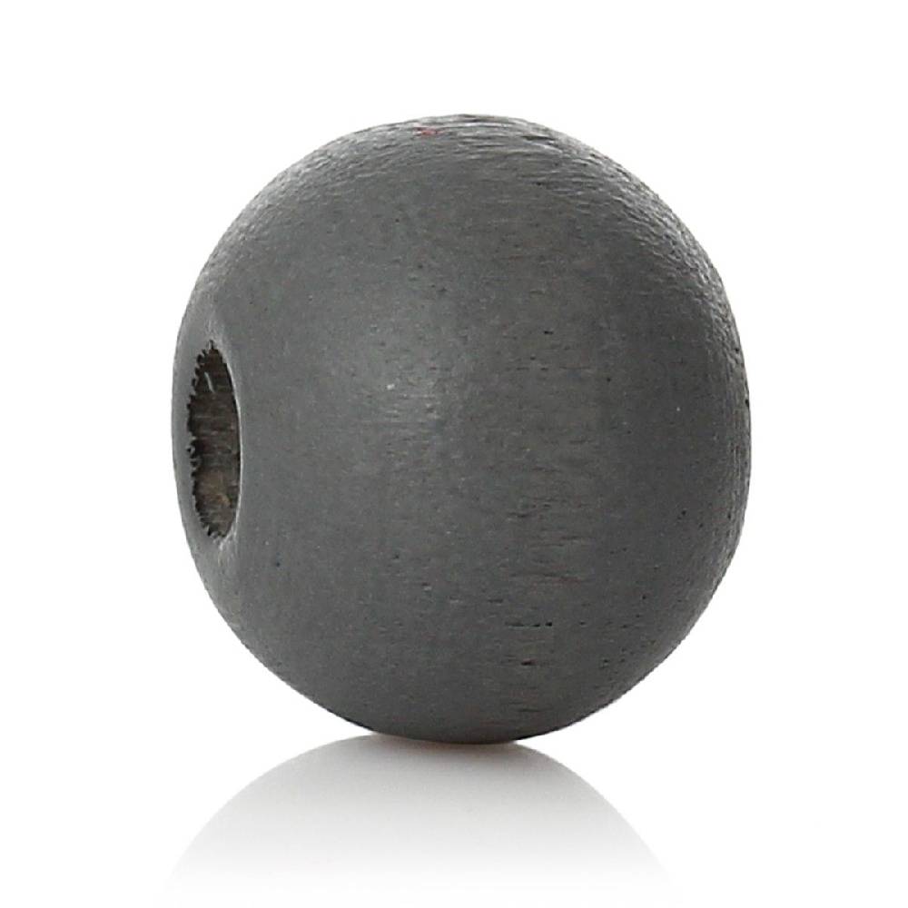 Sadingo Holzperlen Dunkelgrau - 50 Stück - 6 mm Rabatte dieses Monats