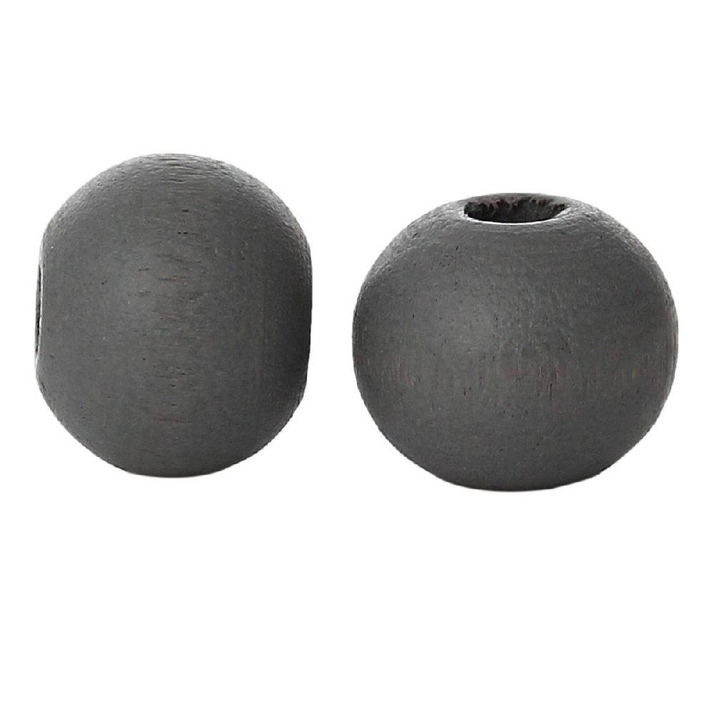Sadingo Holzperlen Dunkelgrau - 50 Stück - 6 mm Rabatte dieses Monats