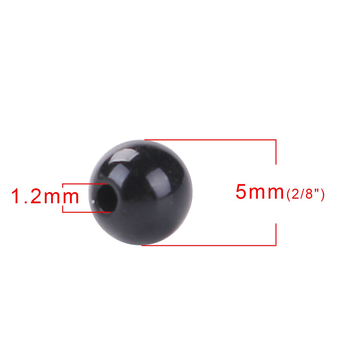 Sadingo Acrylperlen schwarz poliert | 500 Stk., 5 mm Top Angebot