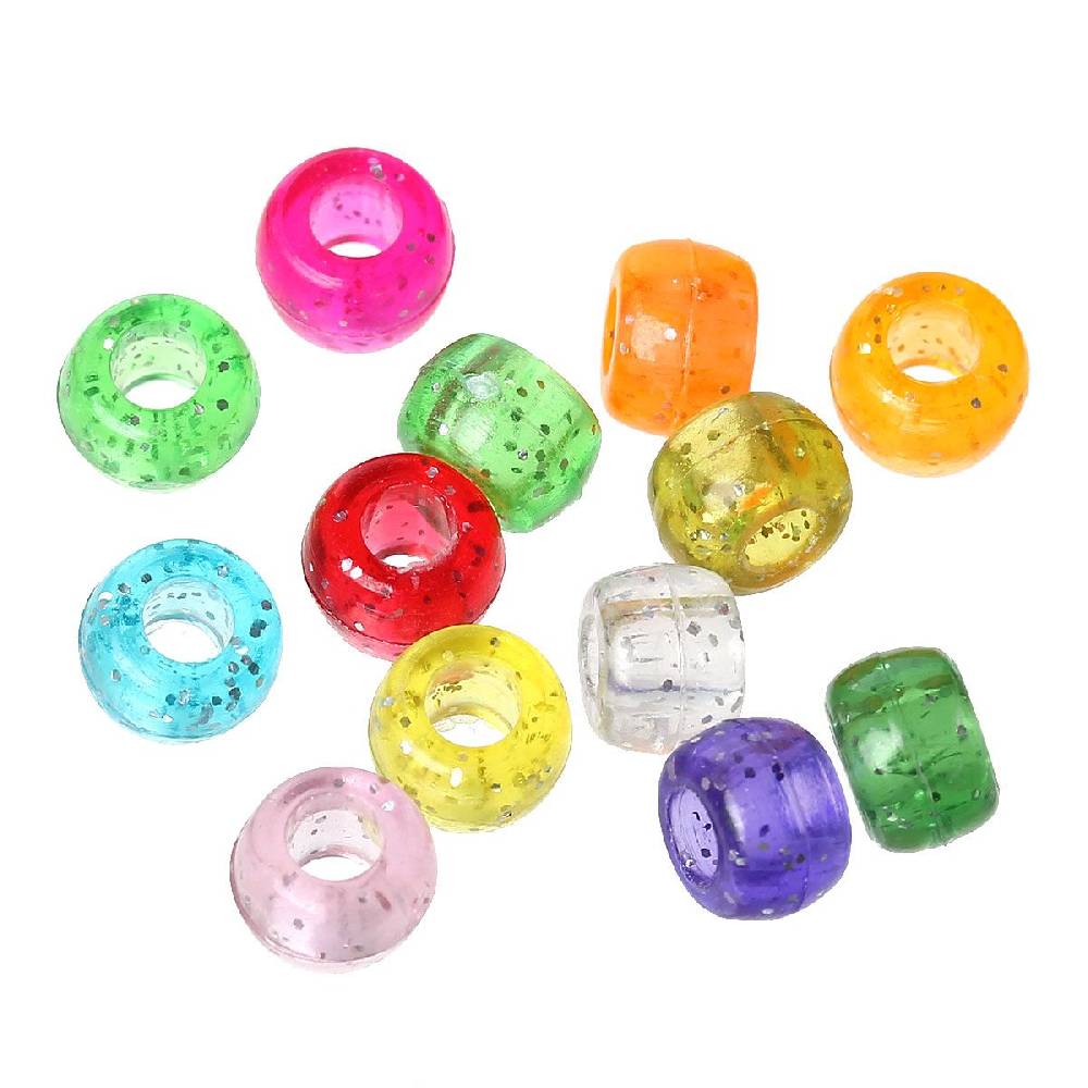 Sadingo Acrylperlen Glitzer | 500 Stk., 9 x 6 mm Online Outlet