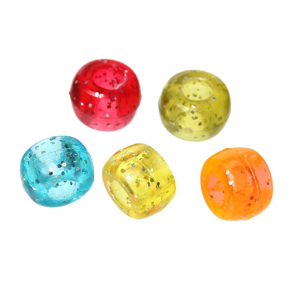 Sadingo Acrylperlen Glitzer | 500 Stk., 9 x 6 mm Online Outlet