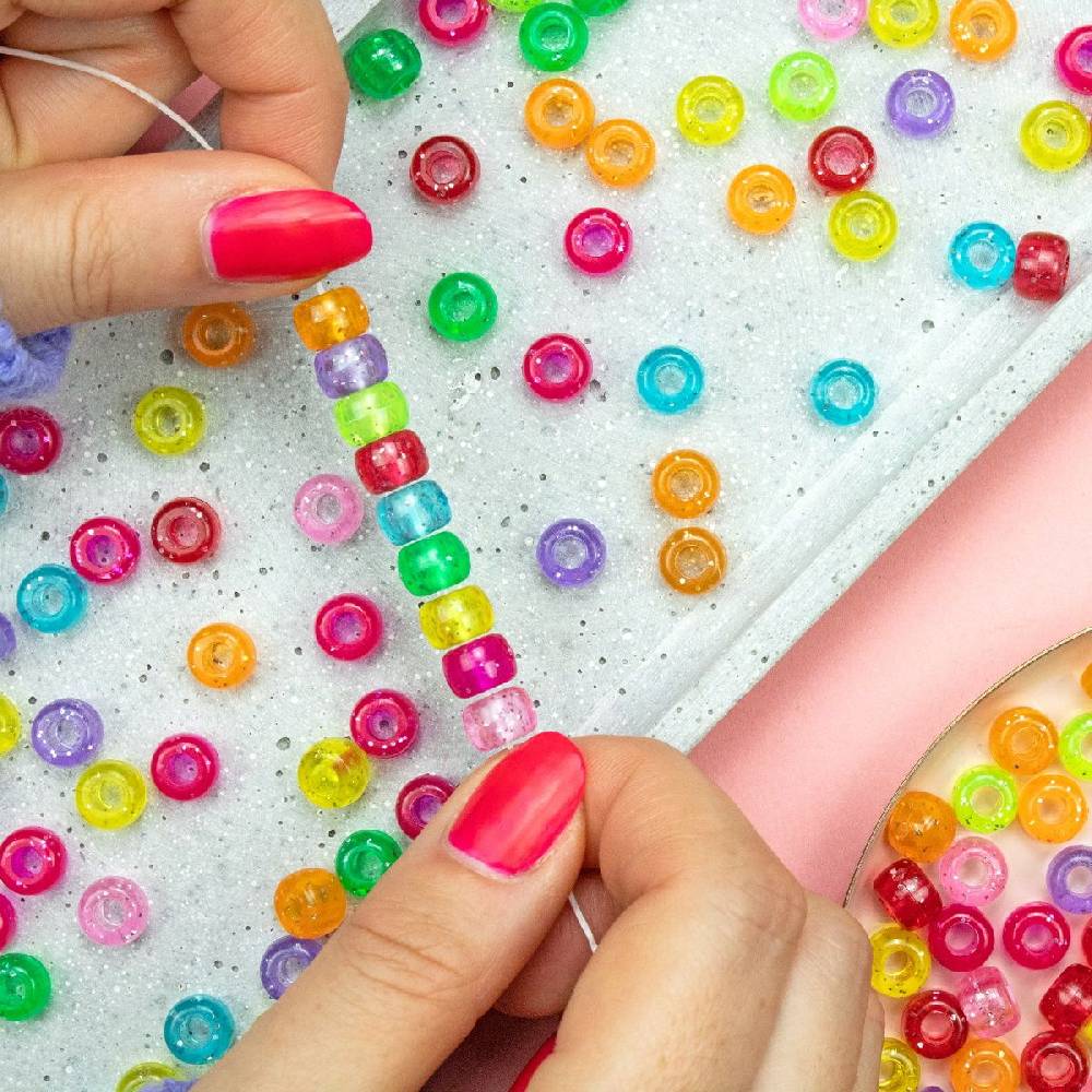 Sadingo Acrylperlen Glitzer | 500 Stk., 9 x 6 mm Online Outlet