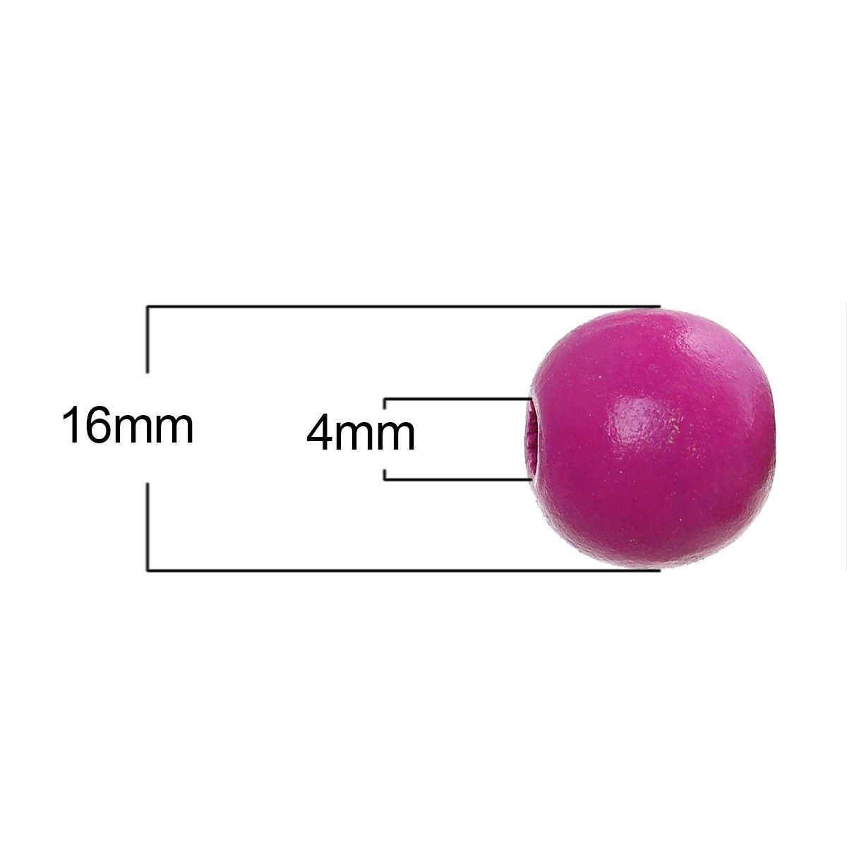 Sadingo Holzperlen bunt | 100 Stk. 16mm Neuheiten