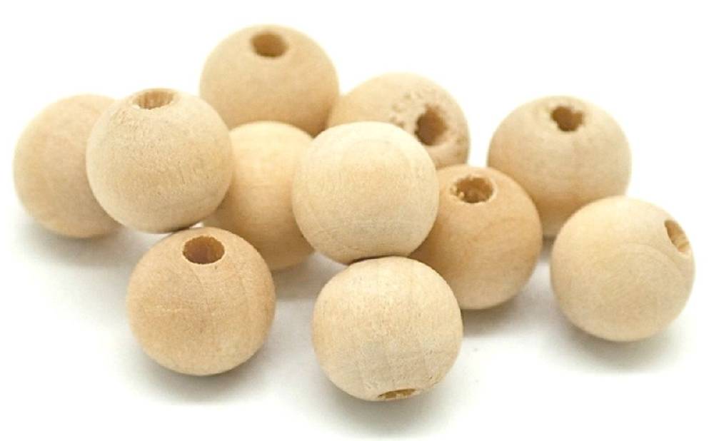 Sadingo Holzperlen natur, 100 Stück, 1 cm Saisonale Angebote