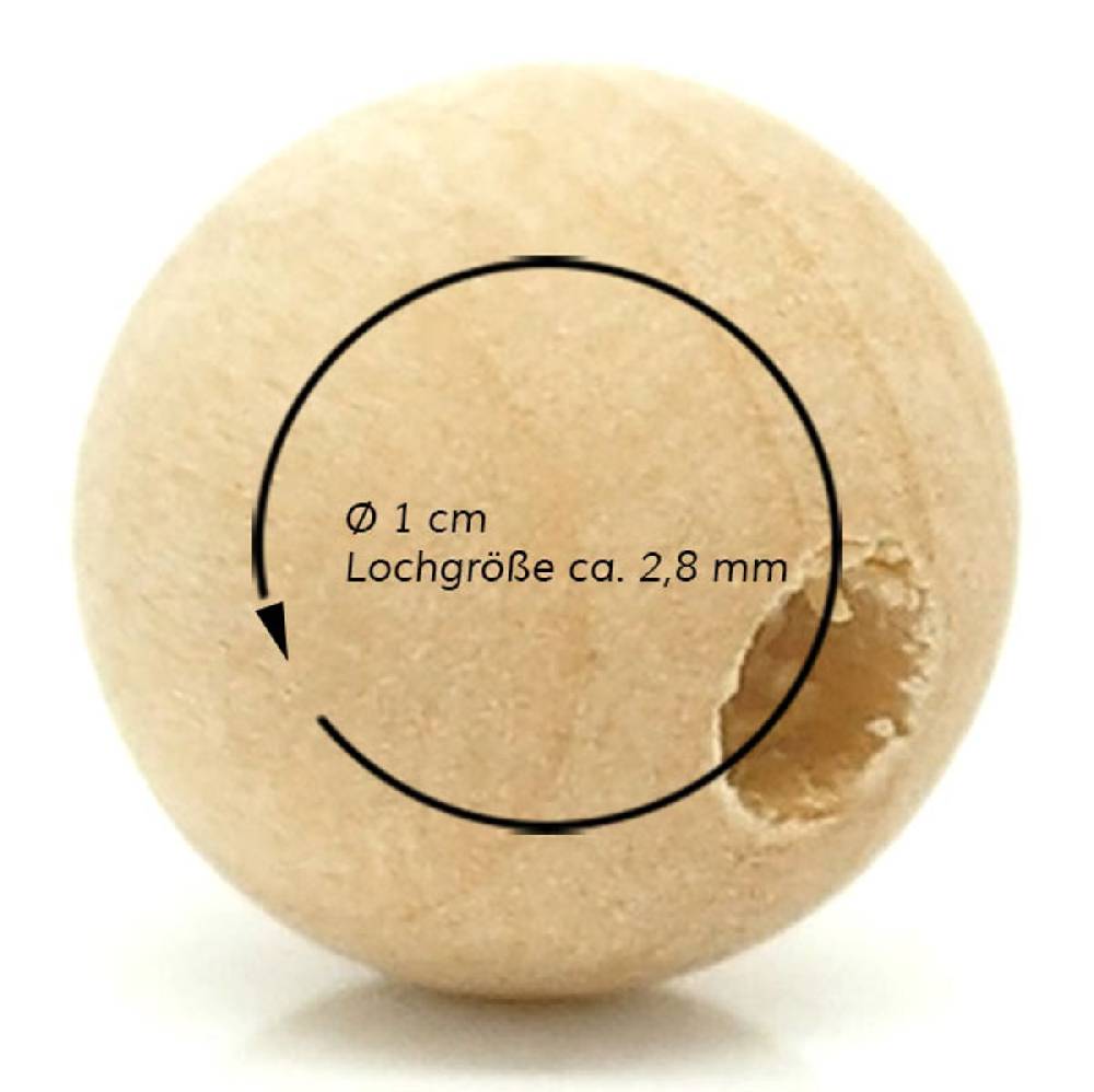 Sadingo Holzperlen natur, 100 Stück, 1 cm Saisonale Angebote