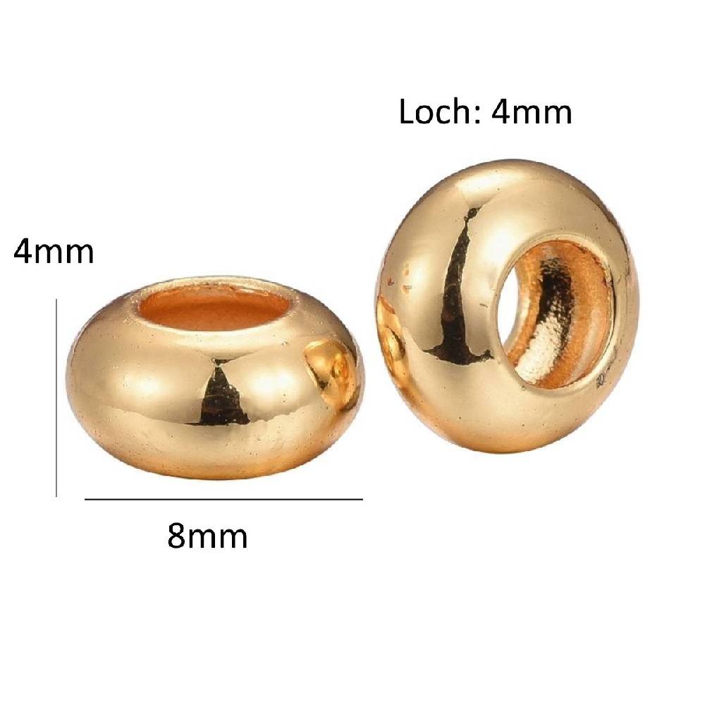 Sadingo Metallperlen Set, 30 Perlen, 3 Farben - Silber, Gold, Rosegold Sonderangebote