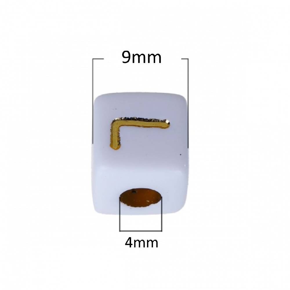Sadingo Buchstabenperlen Mix Gold, 9mm 100Stück Tiefpreis