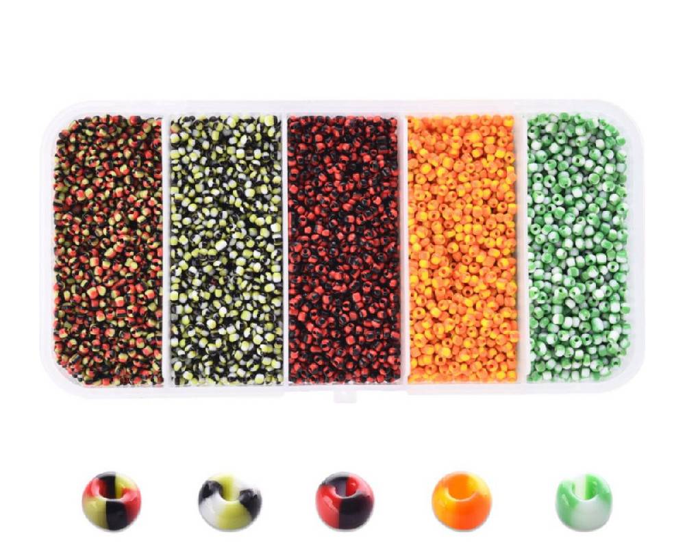 Sadingo Rocaillesperlen | 5 Farben je 16 Gramm, 1-1,5 mm Super Sparpreis