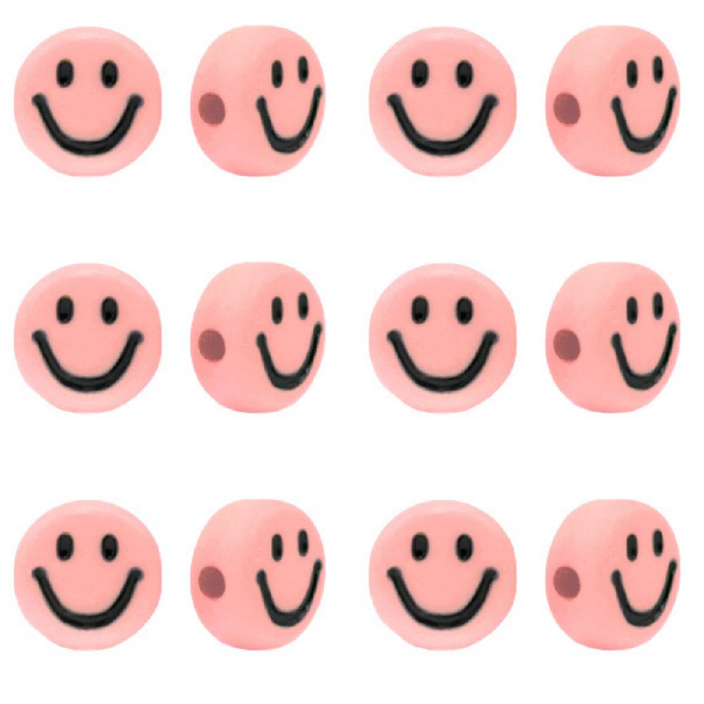 Sadingo Acrylperlen Smiley | 90 Stück, 7mm Begrenzte Freigabe
