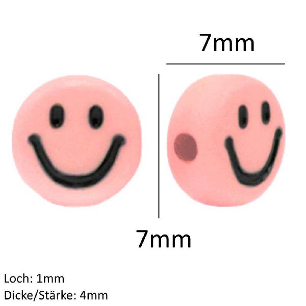 Sadingo Acrylperlen Smiley | 90 Stück, 7mm Begrenzte Freigabe