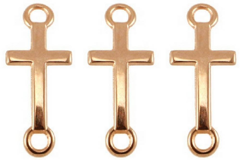 Sadingo Schmuckverbinder Kreuz | 3 Stück, 14x8mm Letzter Tag