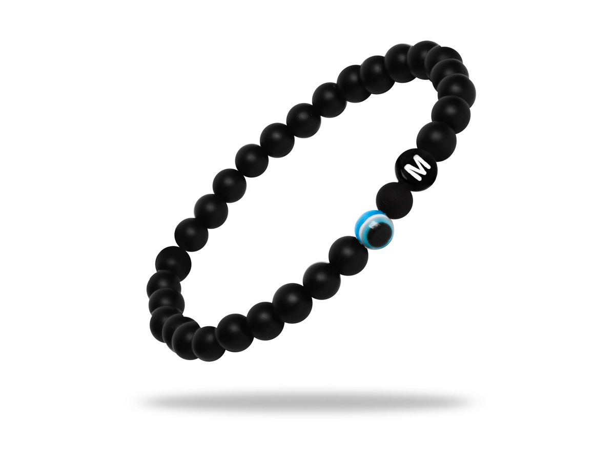 Sadingo Partnerarmband Set "MEADOW" aus schwarzen Achatperlen Fabrikladen