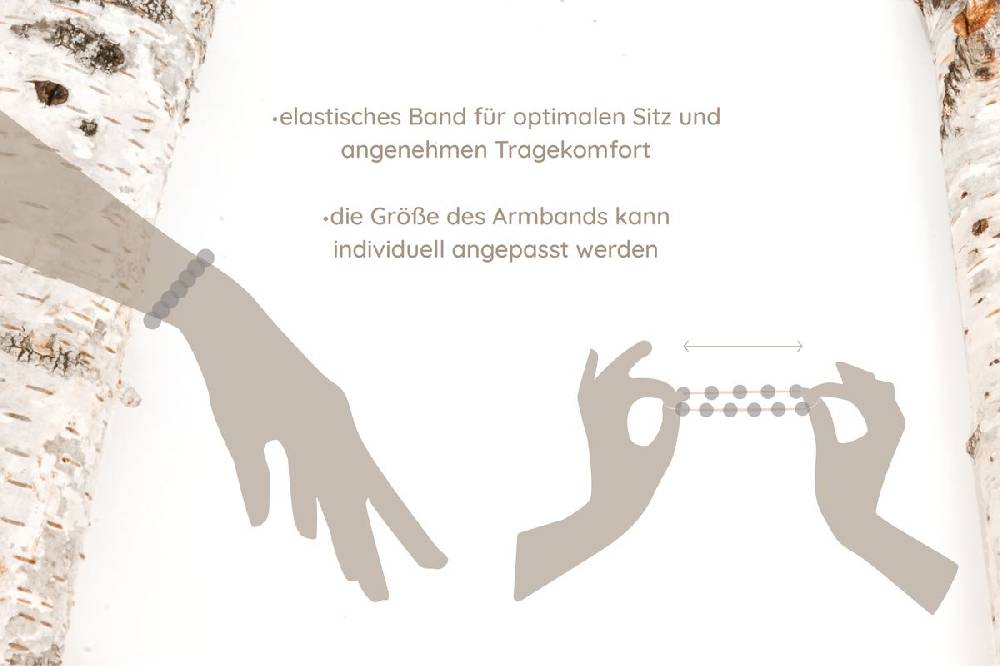 Sadingo Partnerarmband Set "STAR" aus schwarzen Natursteinperlen Black Friday Preise