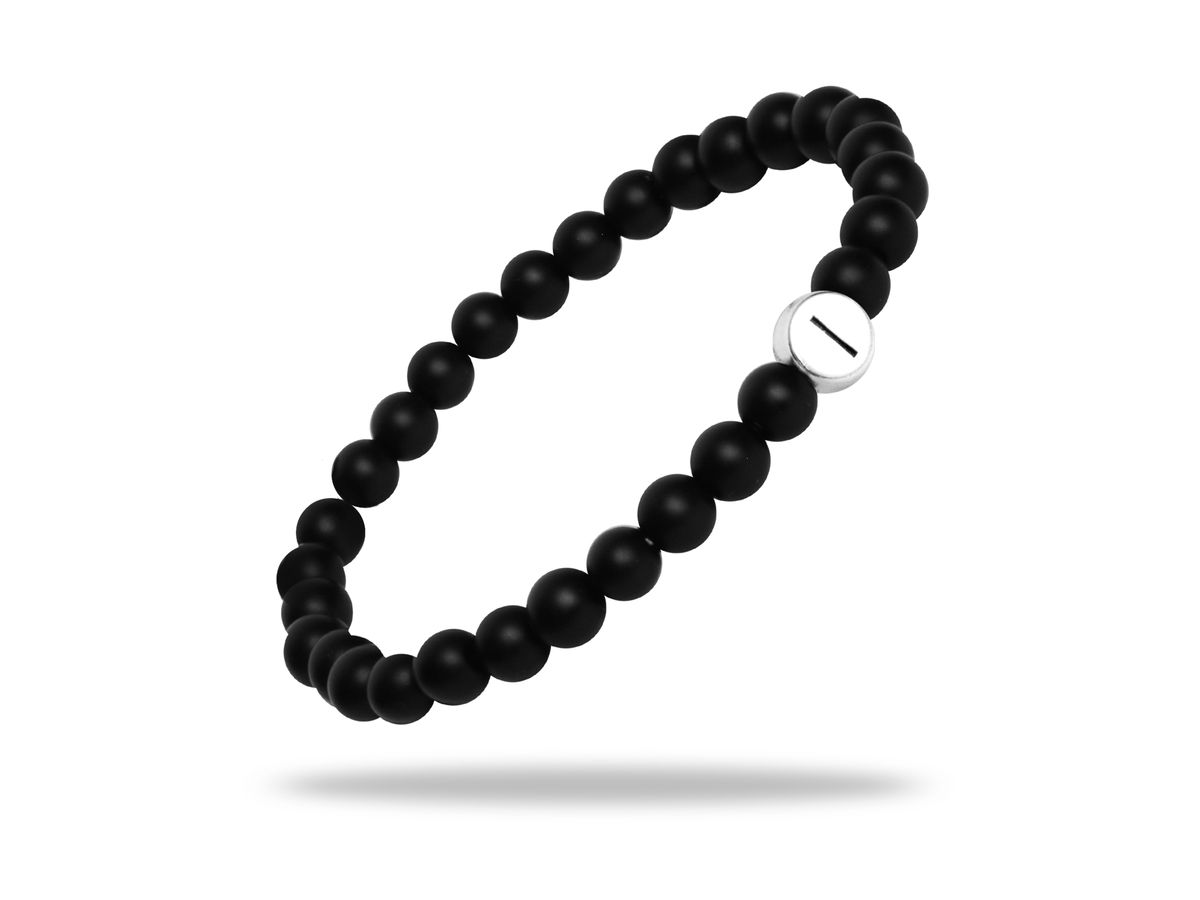 Sadingo Partnerarmband Set "MOON" aus schwarzen Natursteinperlen 50% Rabatt für begrenzte Zeit