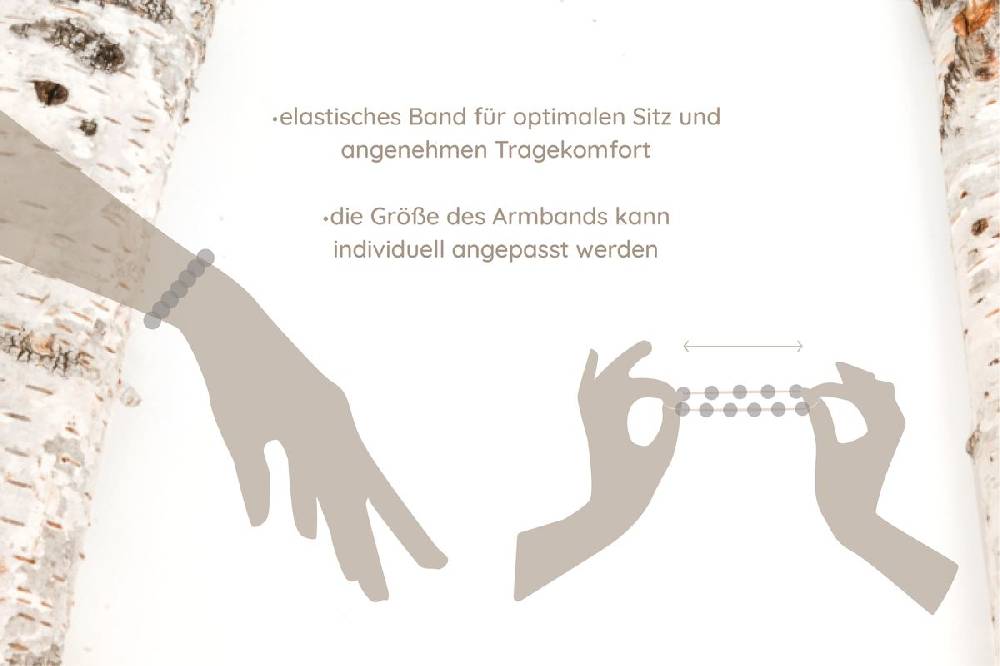 Sadingo Partnerarmband Set "MOON" aus schwarzen Natursteinperlen 50% Rabatt für begrenzte Zeit