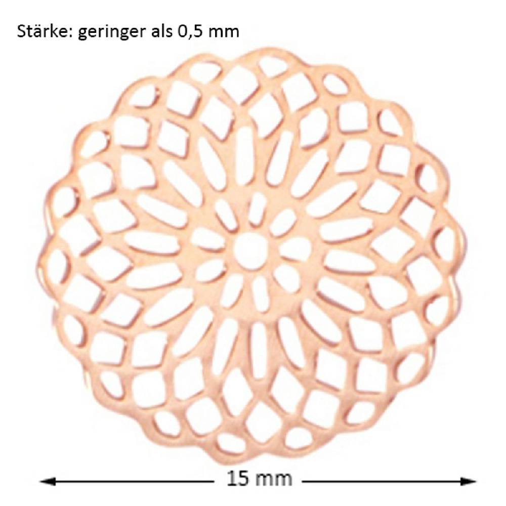 Sadingo Schmuckverbinder Mandala | 5 Stück, 15mm im Angebot